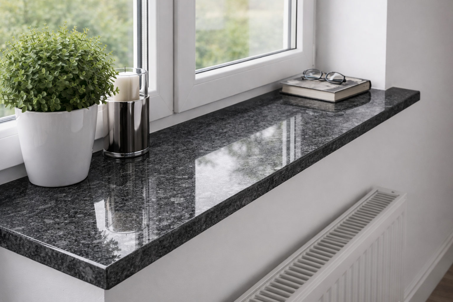 Parapet granitowy "Steel Grey"